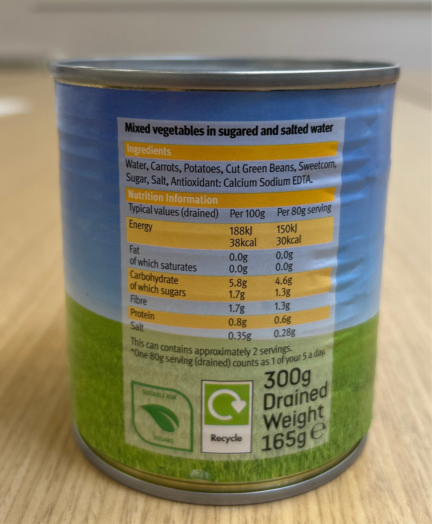 Local Living Mixed Vegetables 300g can