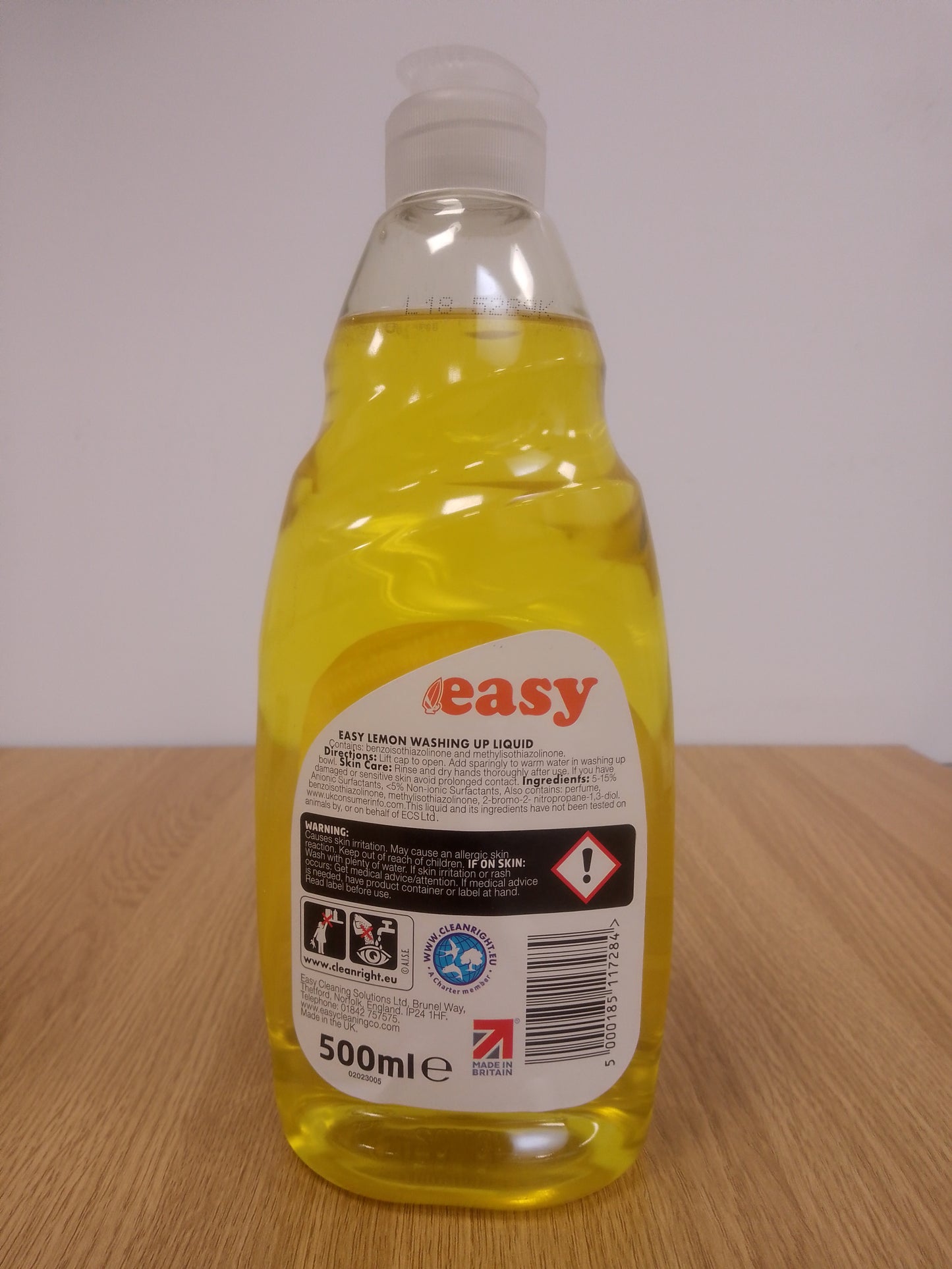 Easy Washing Up Liquid Lemon 500ml