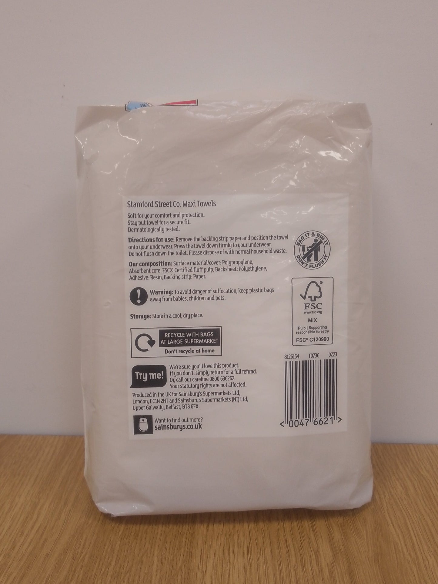 Stamford Street Novon Maxi Towels Comfort & Protection x 10