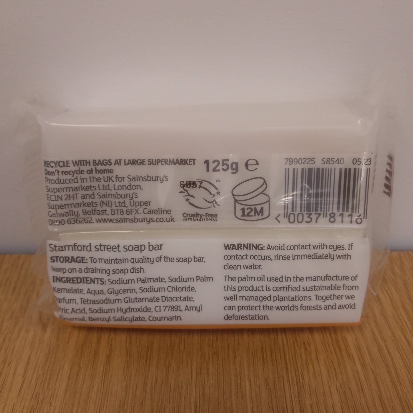 Stamford Street Co Soap Bar Lightly Fragranced 125g