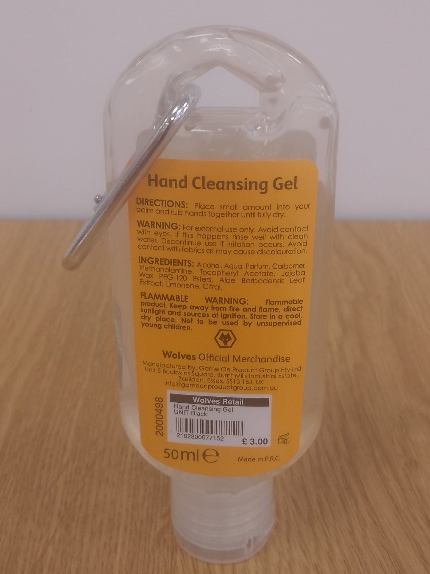 Wolves Hand Cleansing Gel 50ml