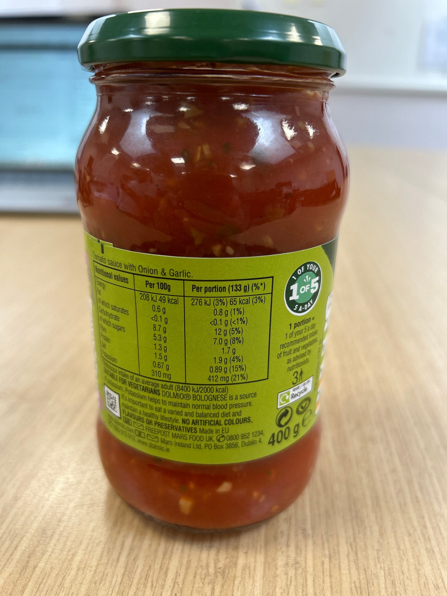 Dolmio Bolognese Onion and Garlic Sauce 400g