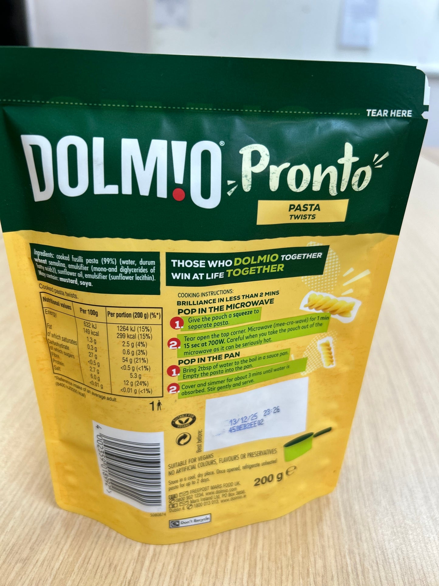 Dolmio Pronto Pasta Twists