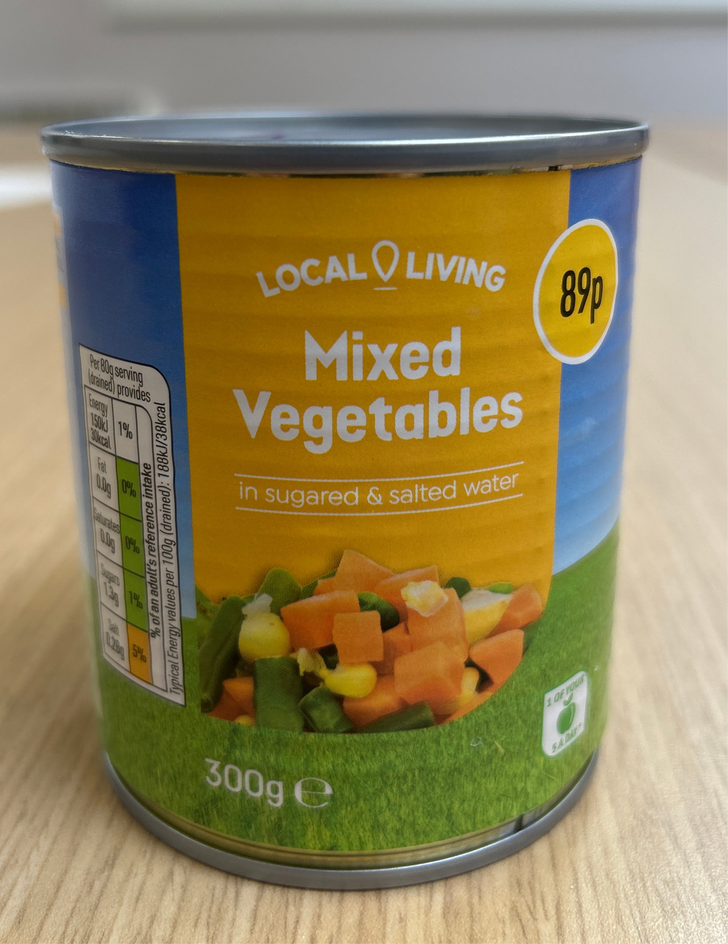 Local Living Mixed Vegetables 300g can
