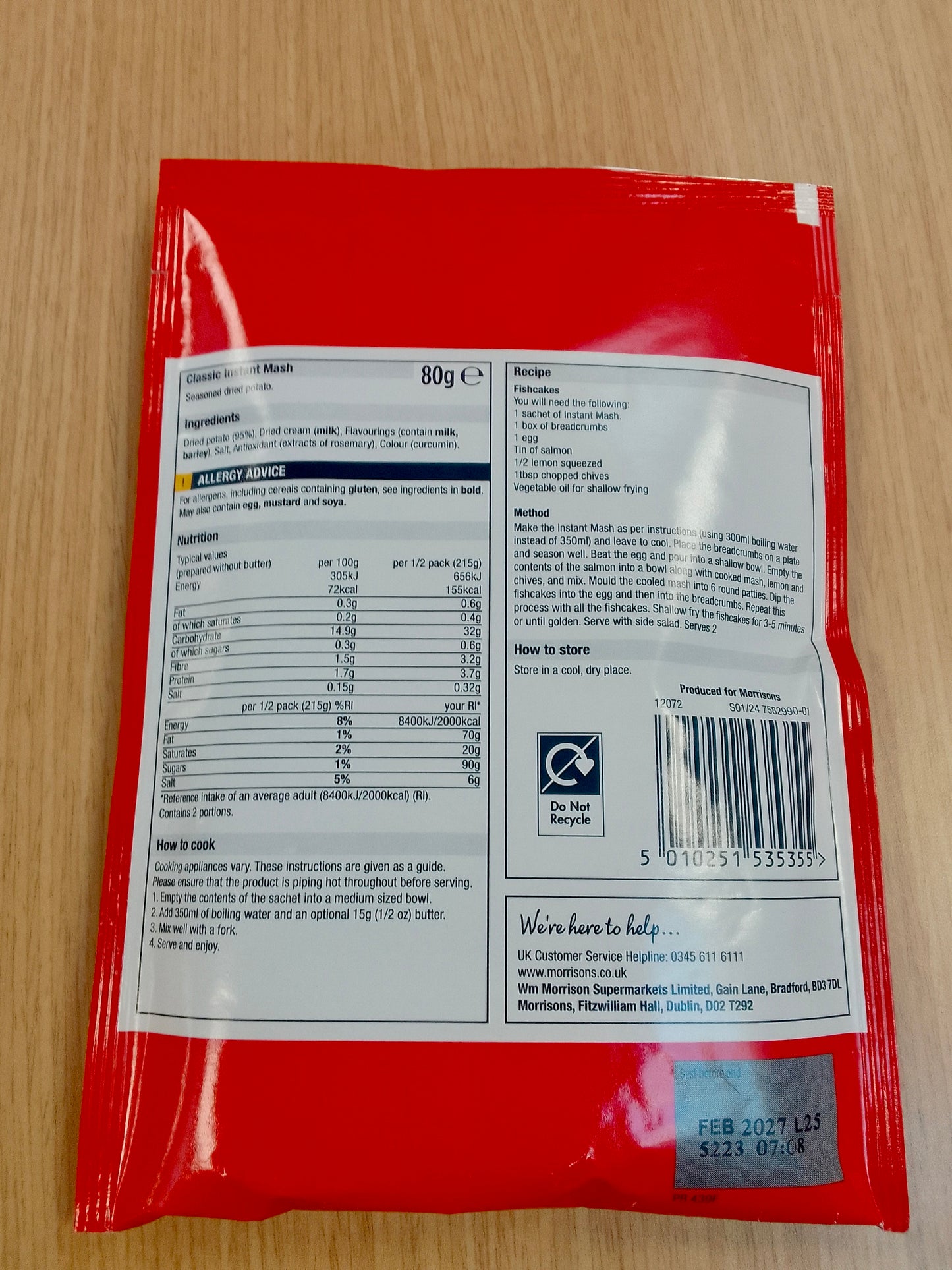 Classic instant Mash 80g