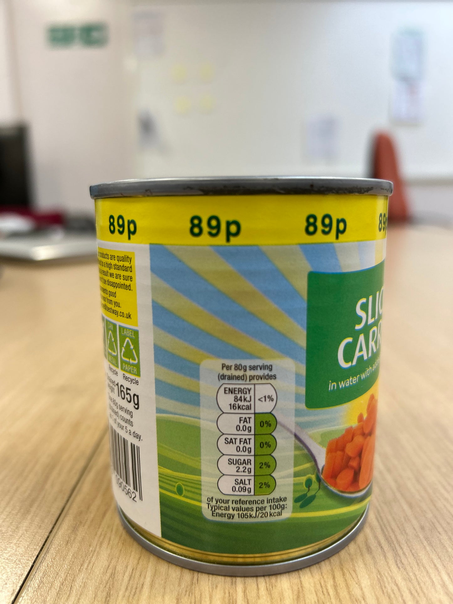 Sliced Carrots in water 300g