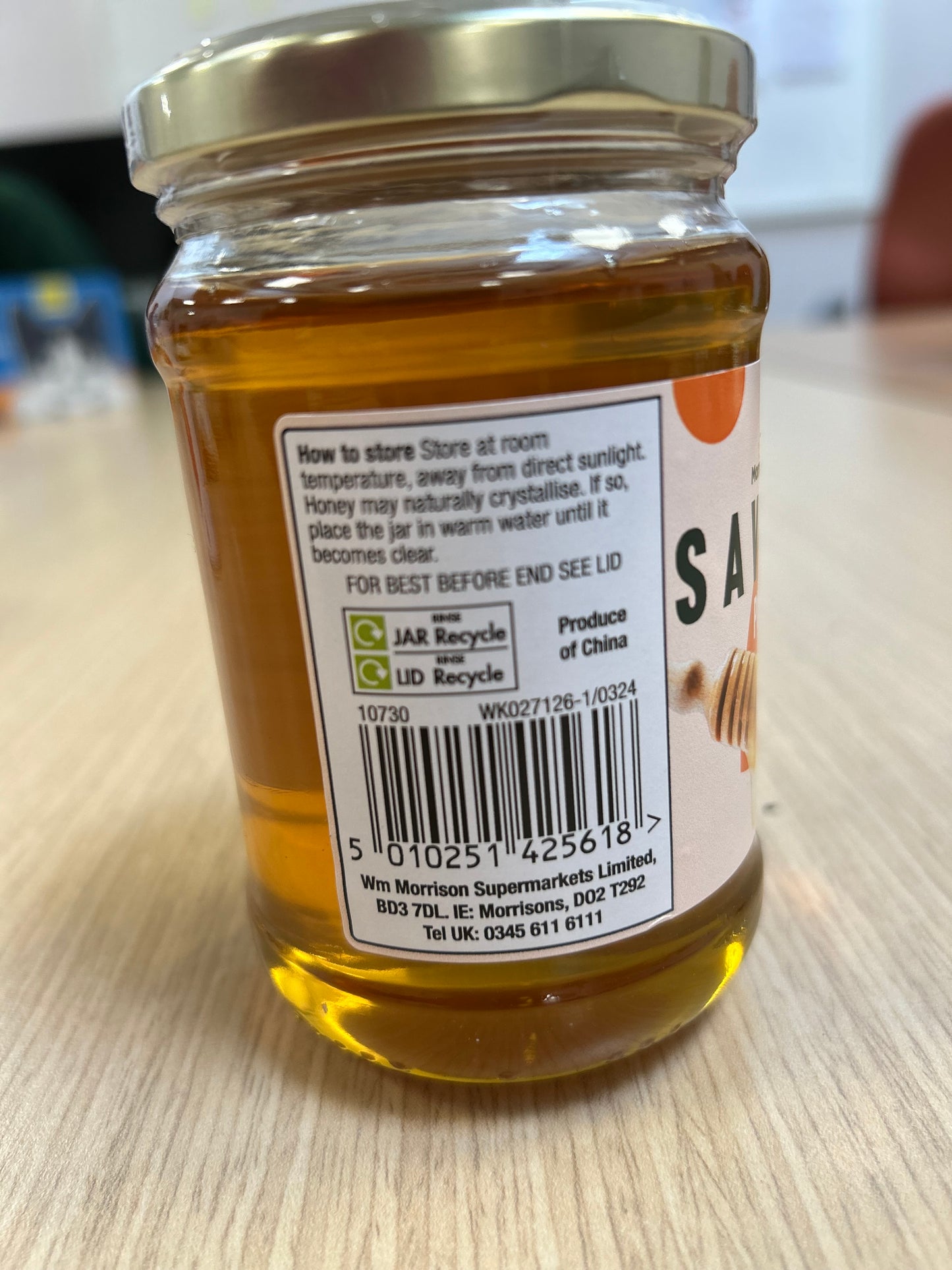 Morrisons Savers Pure Clear Honey - 340g