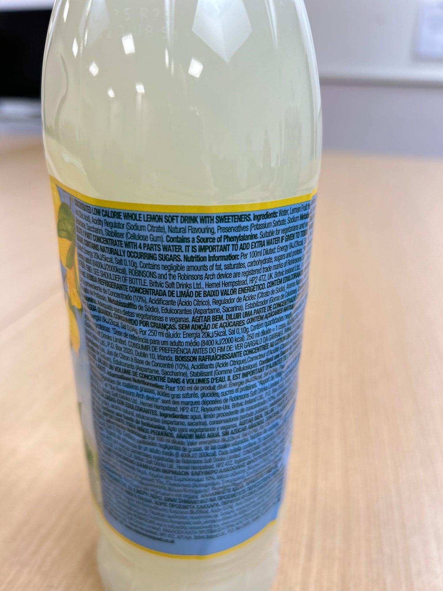 Robinsons Real Fruit Lemon Squash 1L