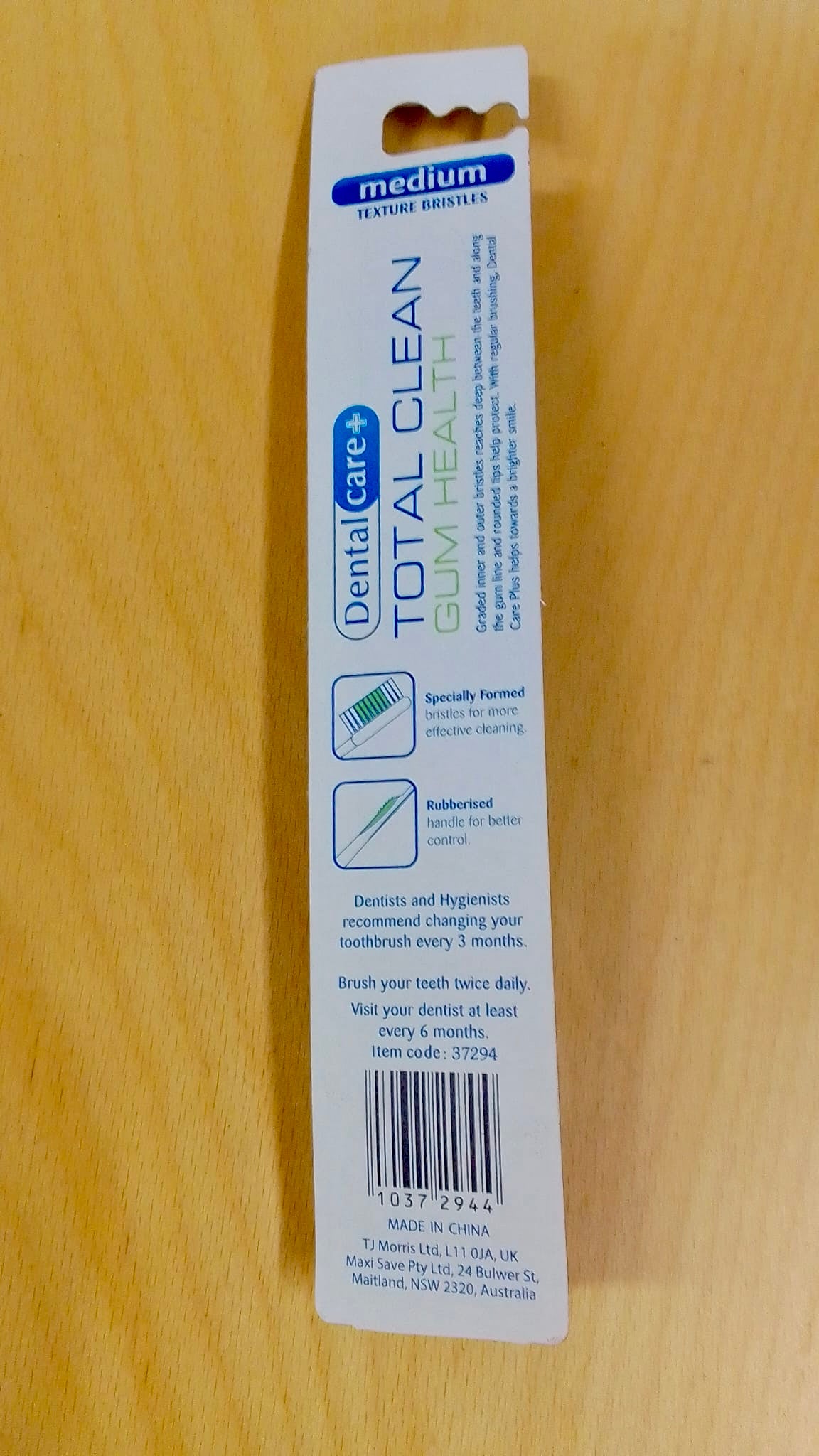 Single adult toothbrush