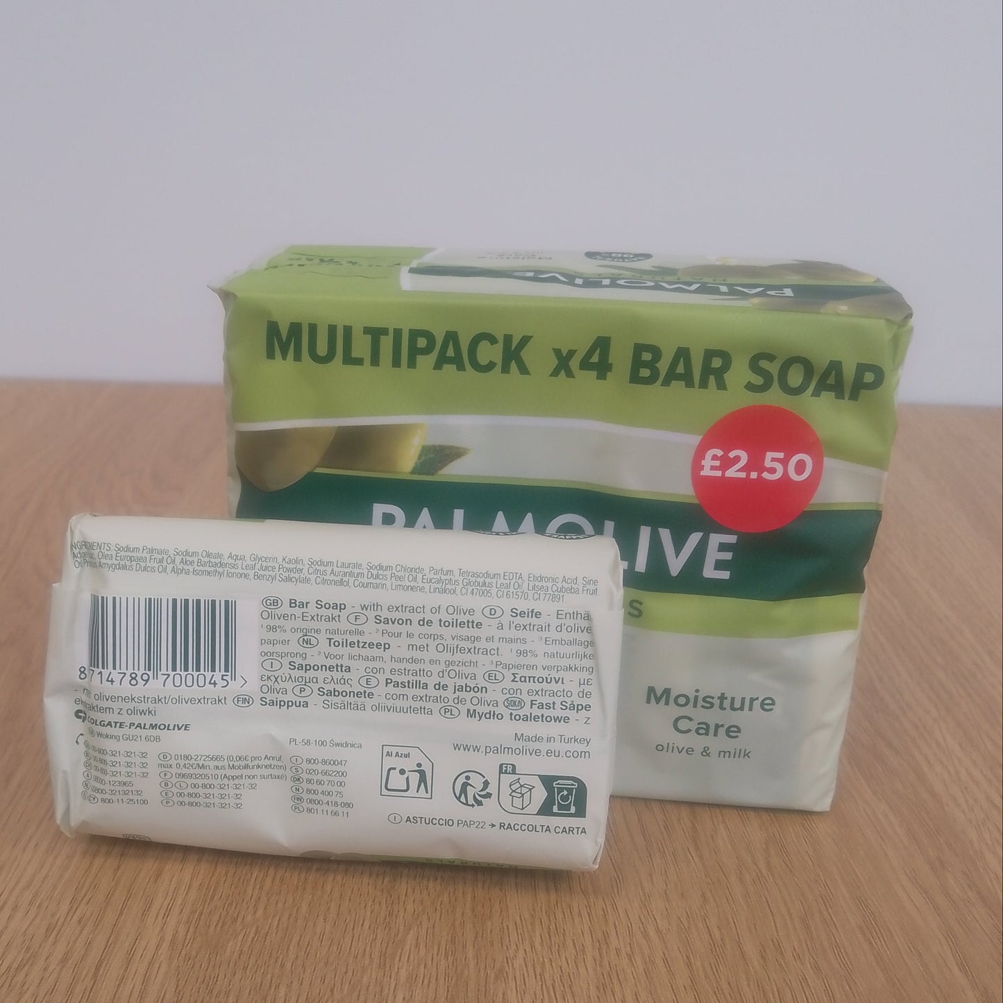Palmolive Soap Bar - Moisture Care Olive & Milk 4pk (4 x 90g)