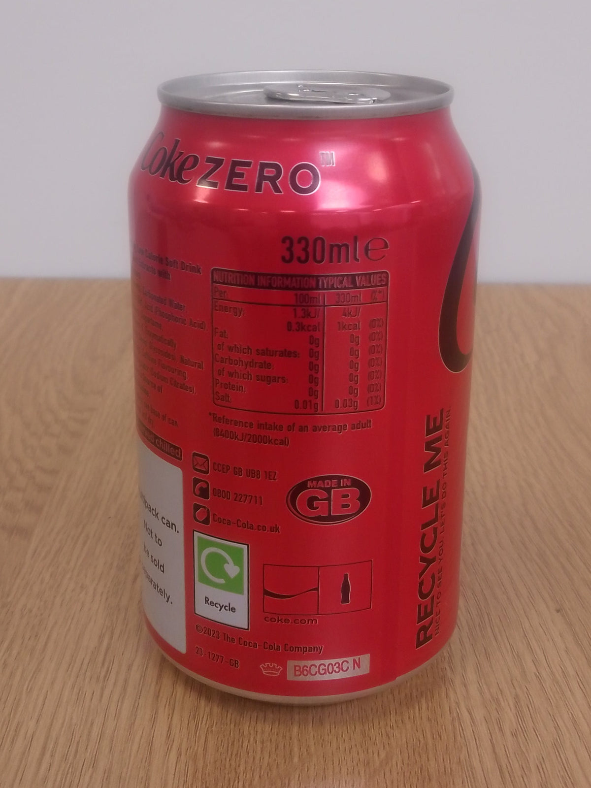 Coke Zero Can 330ml
