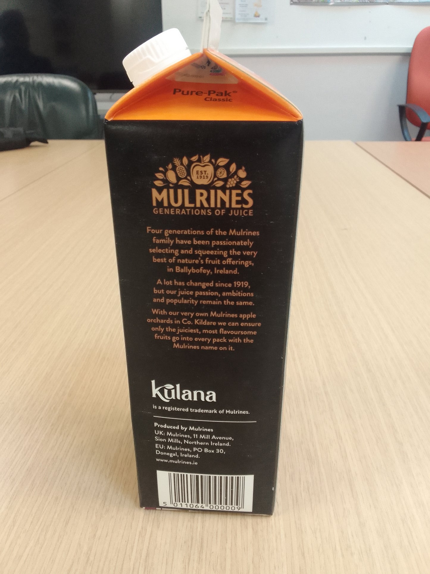 Kulana Pure Orange Juice 1L