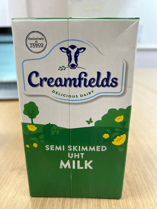 Creamfields Semi Skimmed UHT 1L