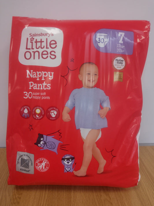 Sainsburys Little Ones Nappy Pants Size 7 (x30)