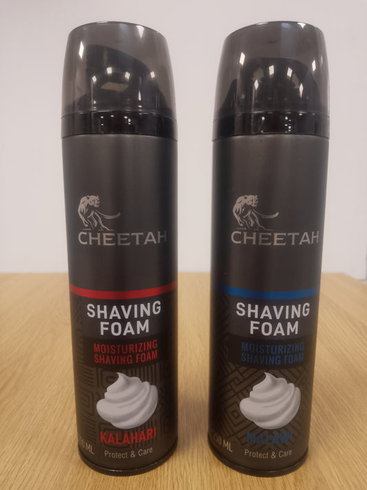 Cheetah Unisex Moisturising Shaving Foam 250ml (Kalahari + Malawi)