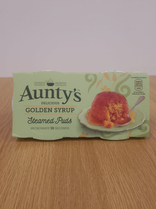 Auntys Golden Syrup Puddings 2 x 95g