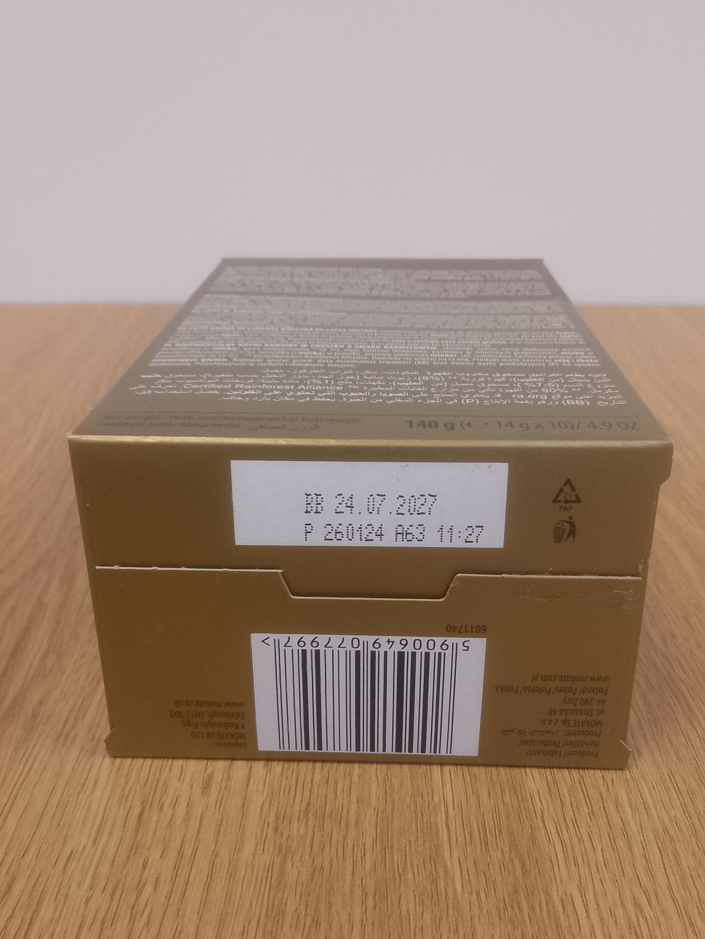 Mokate Gold Latte Caramel 10 x 14g sachets
