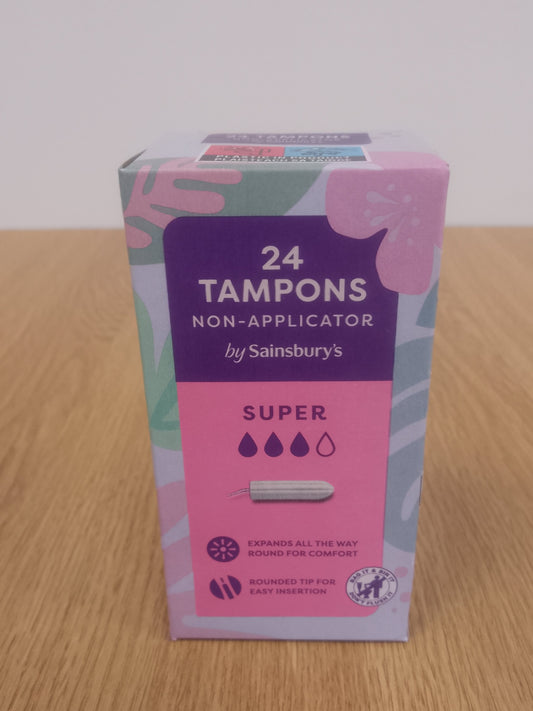 Sainsburys Non Applicator Tampons Super (x 24)