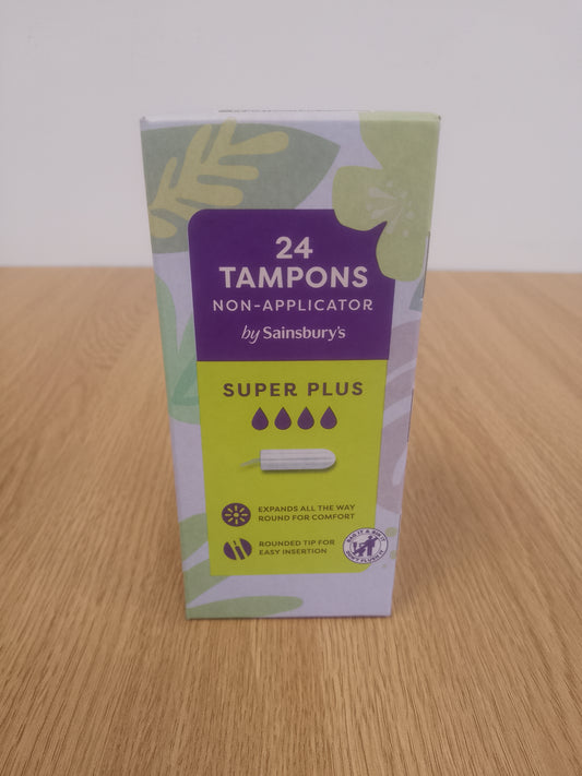 Sainsburys Tampons Non Applicator Super Plus (x 24