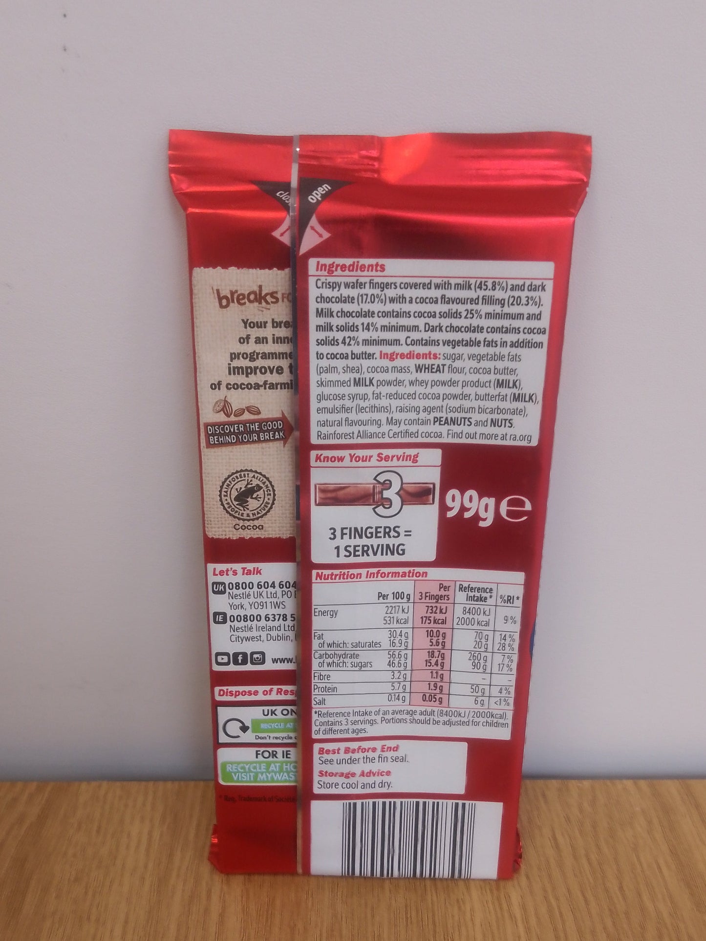 Kit Kat Double Chocolate Sharing Blocks 99g