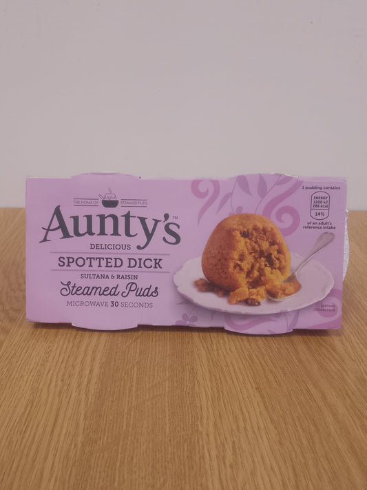 Auntys Spotted Dick Steamed Pudding 2 x 95g