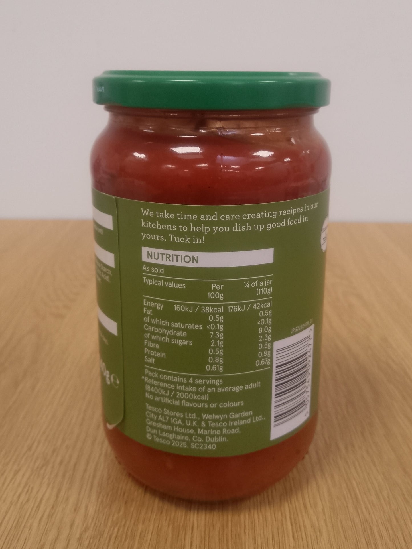 Tesco Hearty Food Co Tomato & Herb Pasta Sauce 440g