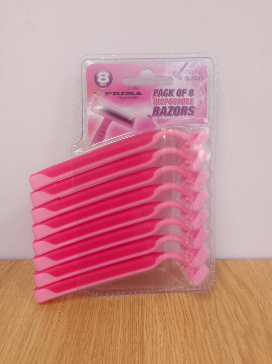 Prima Disposable Razors For Women 8 pack