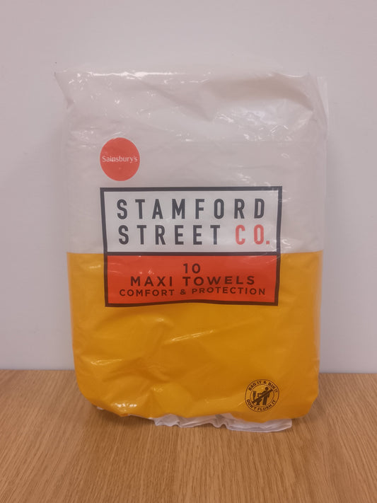 Stamford Street Novon Maxi Towels Comfort & Protection x 10