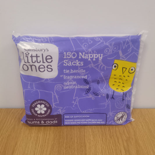 Sainsburys Little Ones Tie Handle Nappy Sacks x 15