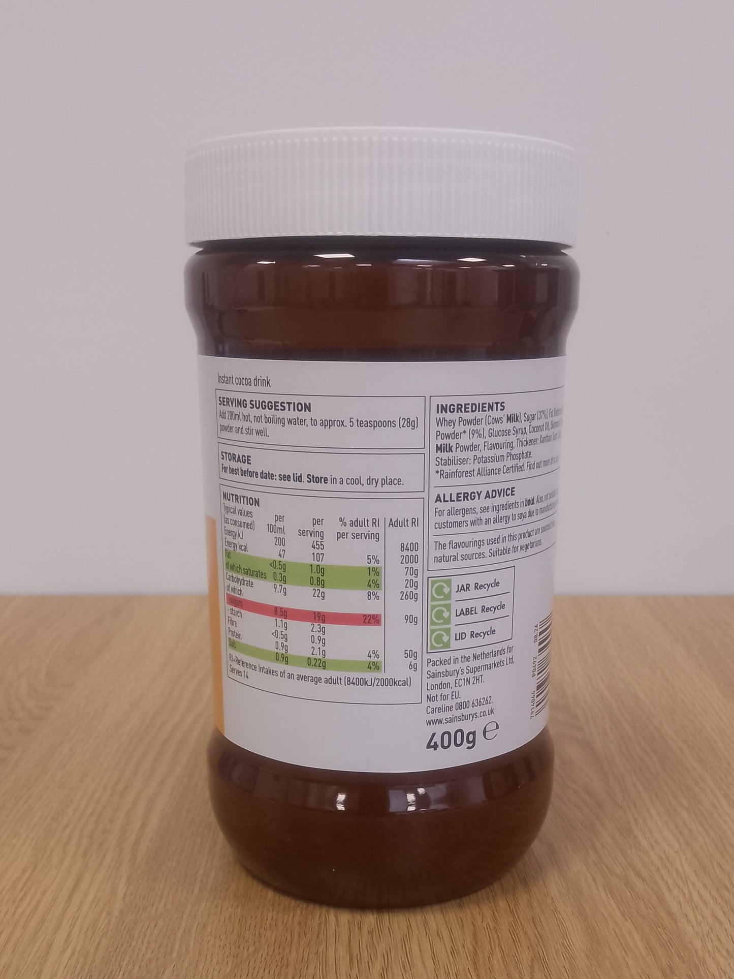 Stamford Street Co Instant Hot Chocolate Drink 400g