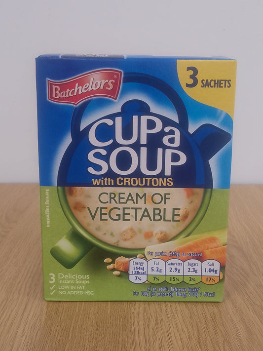 Batchelors Cup A Soup Cream of Vegetable with Croutons 90g (3 sachets)