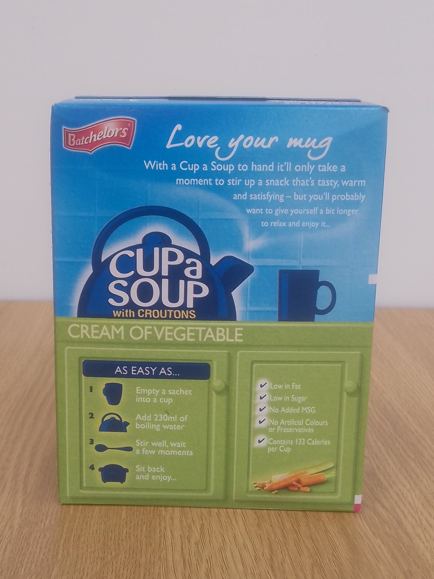 Batchelors Cup A Soup Cream of Vegetable with Croutons 90g (3 sachets)