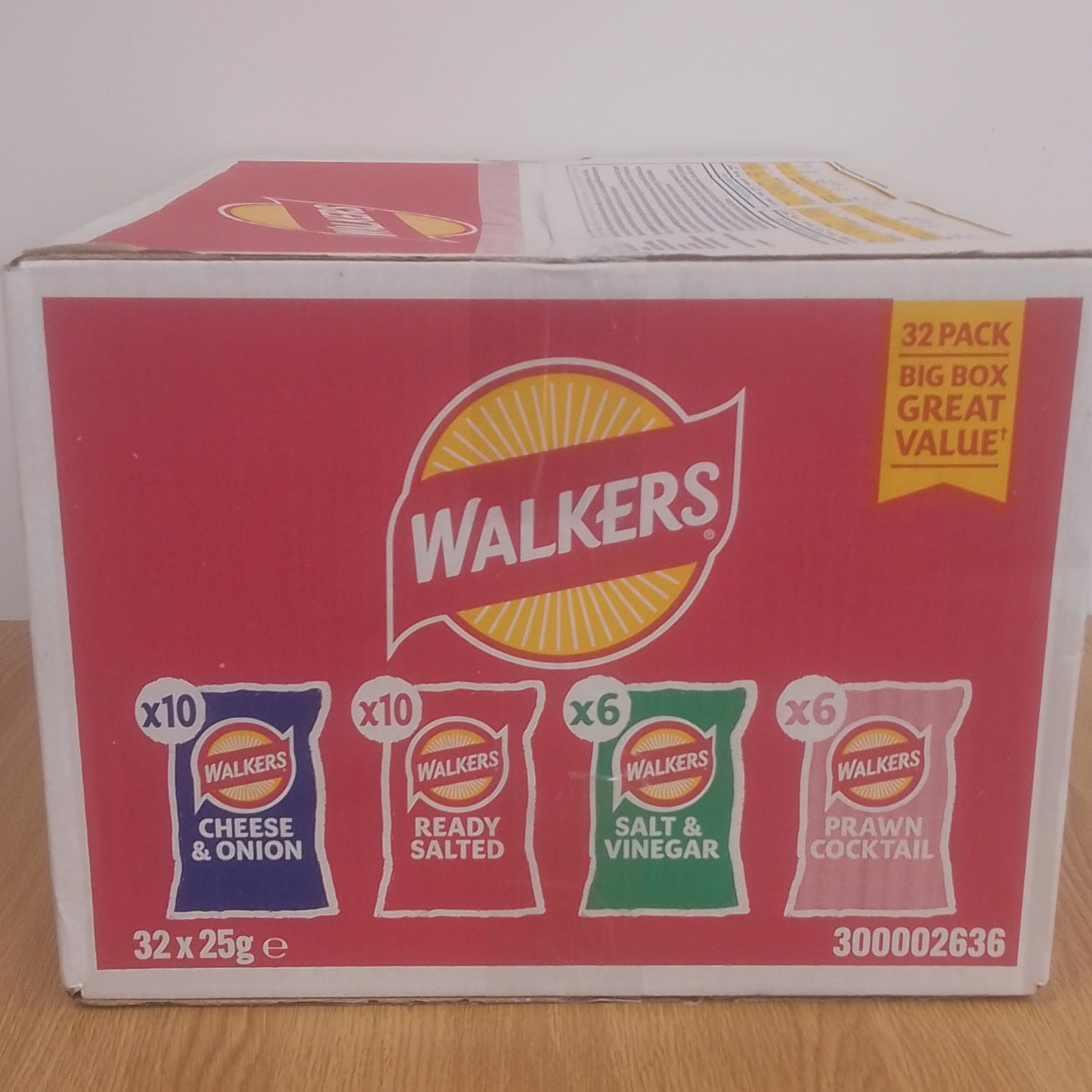 Walkers Crisps 32 Classic Pack (32 x 25g)