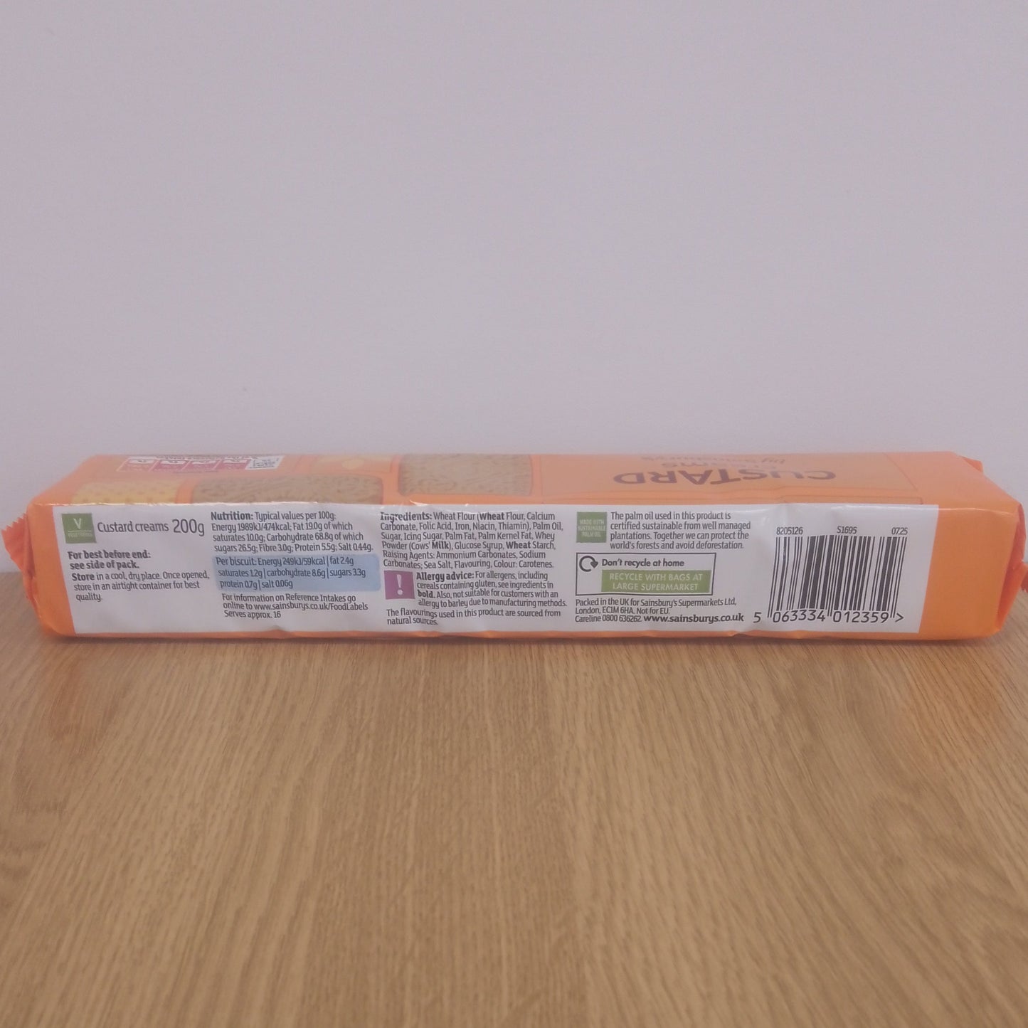 Sainsburys Custard Creams 200g