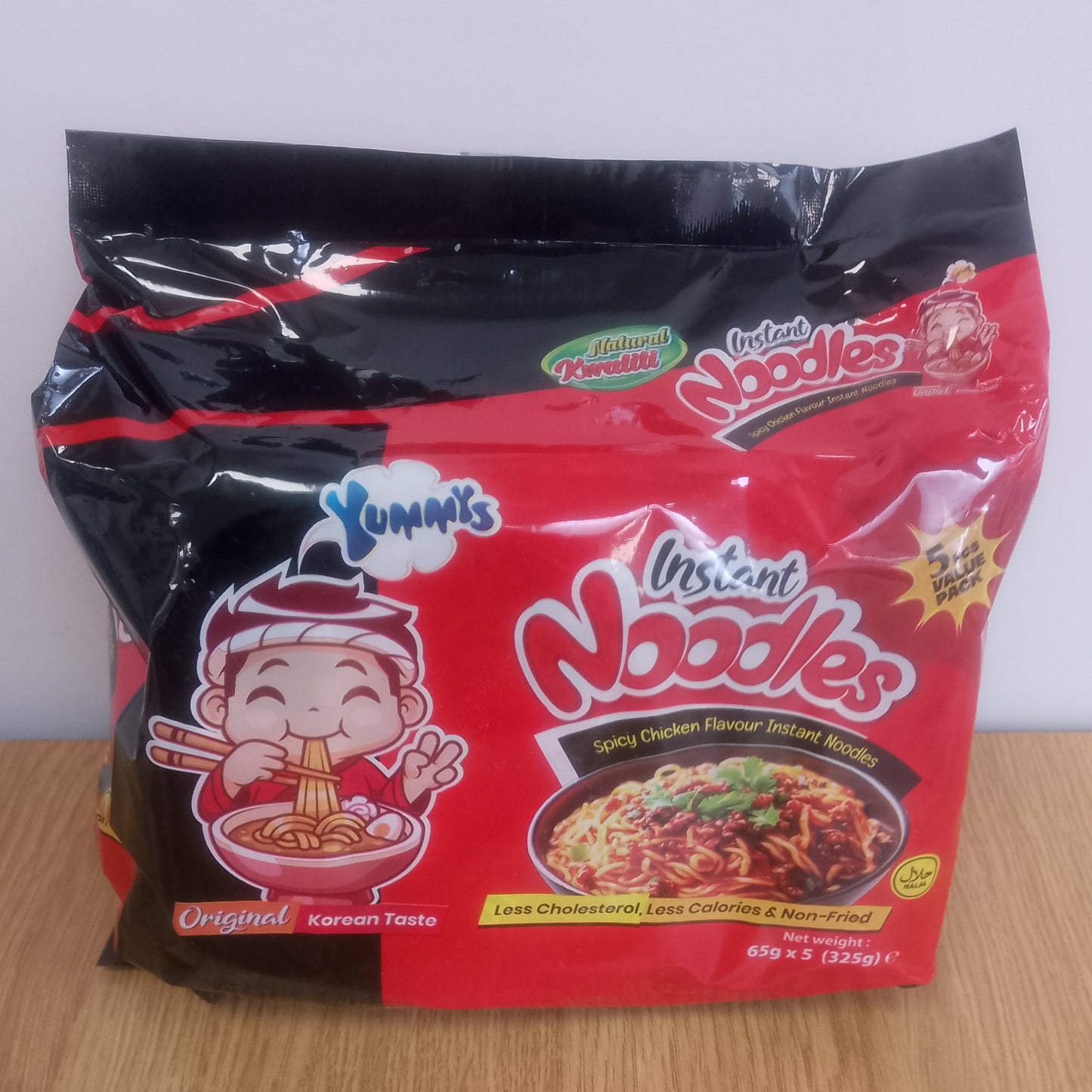 Kwaliti Spicy Chicken Flavour Instant Noodles 5pk (5 x 65g)