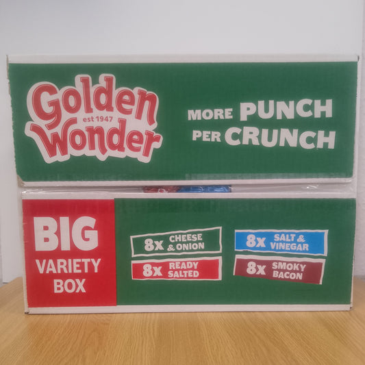 Golden Wonder Crisps Variety Box 32pk (32 x 25g)