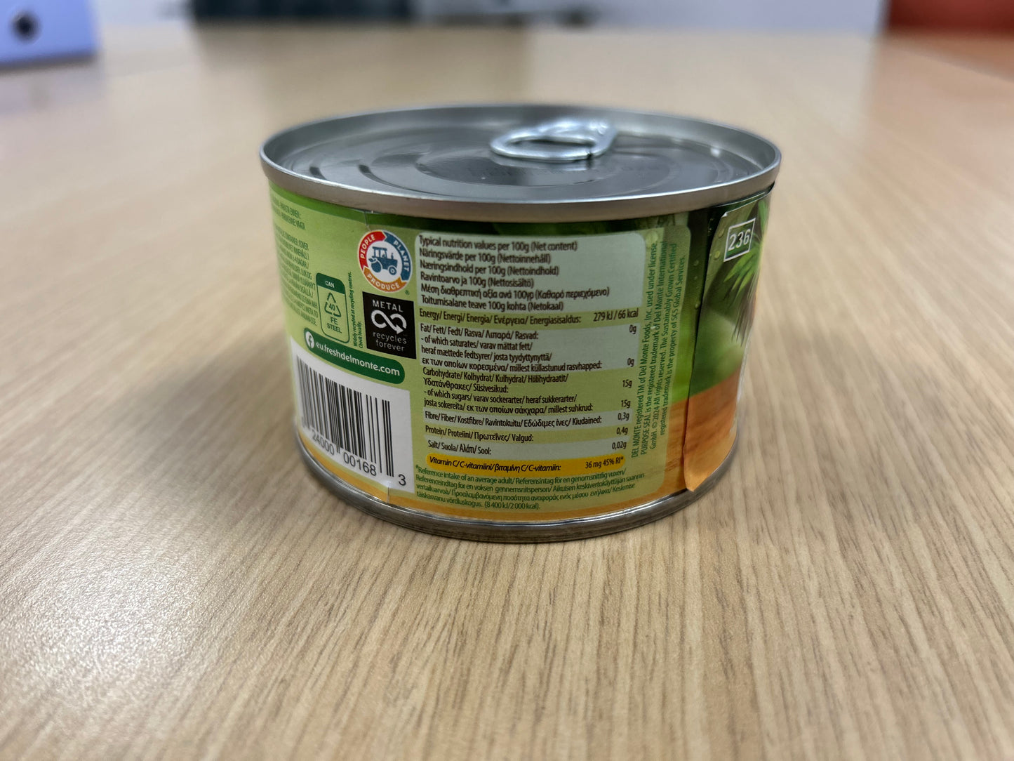 Del monte Pineapple Chunks in juice 230g