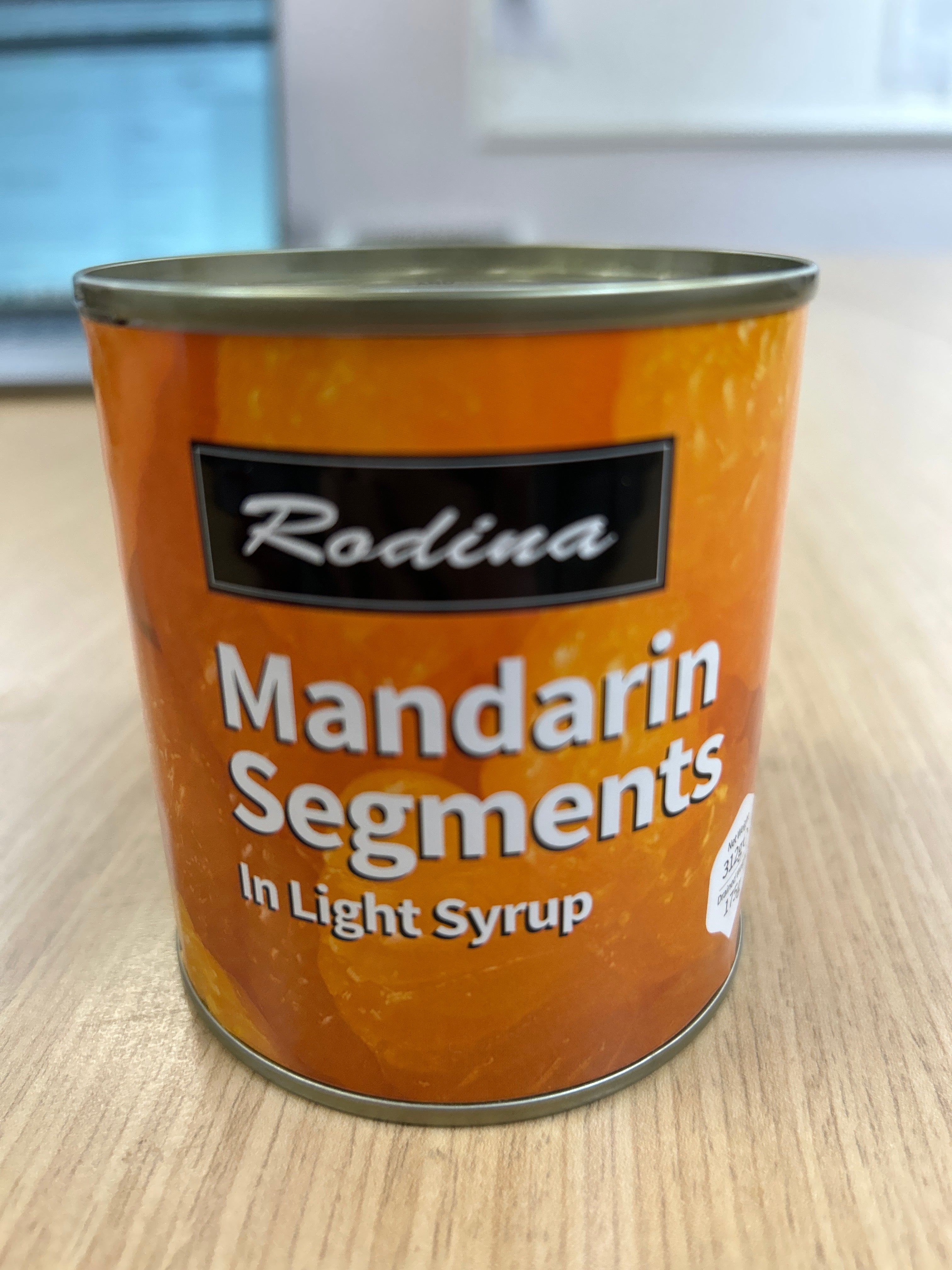 Rodina Mandarin Segments in light syrup 312g – Essex Affordable Food Hub