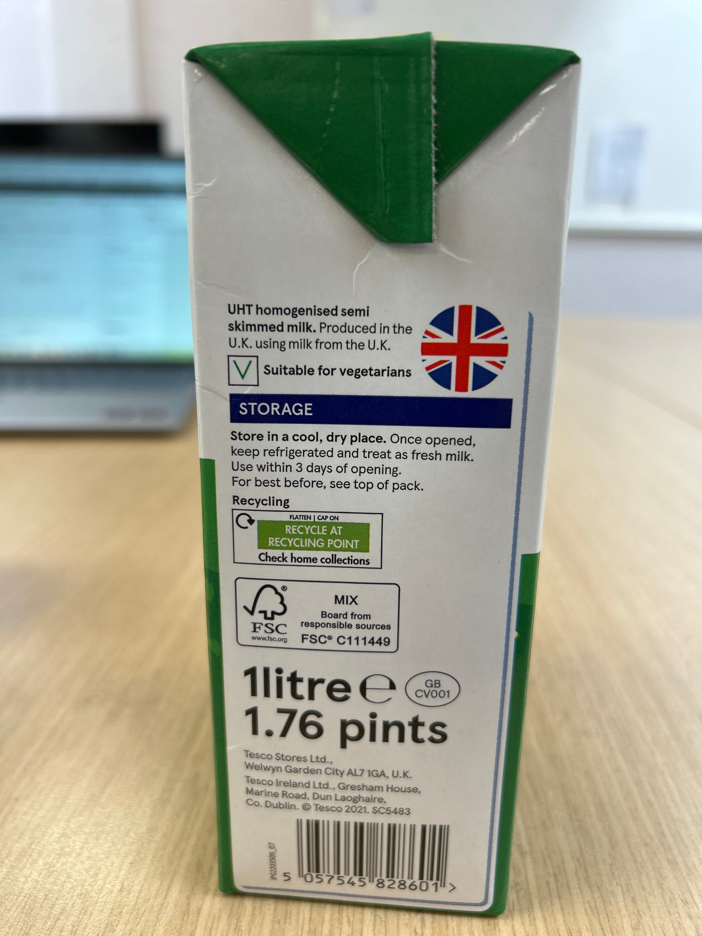 Creamfields Semi Skimmed UHT 1L