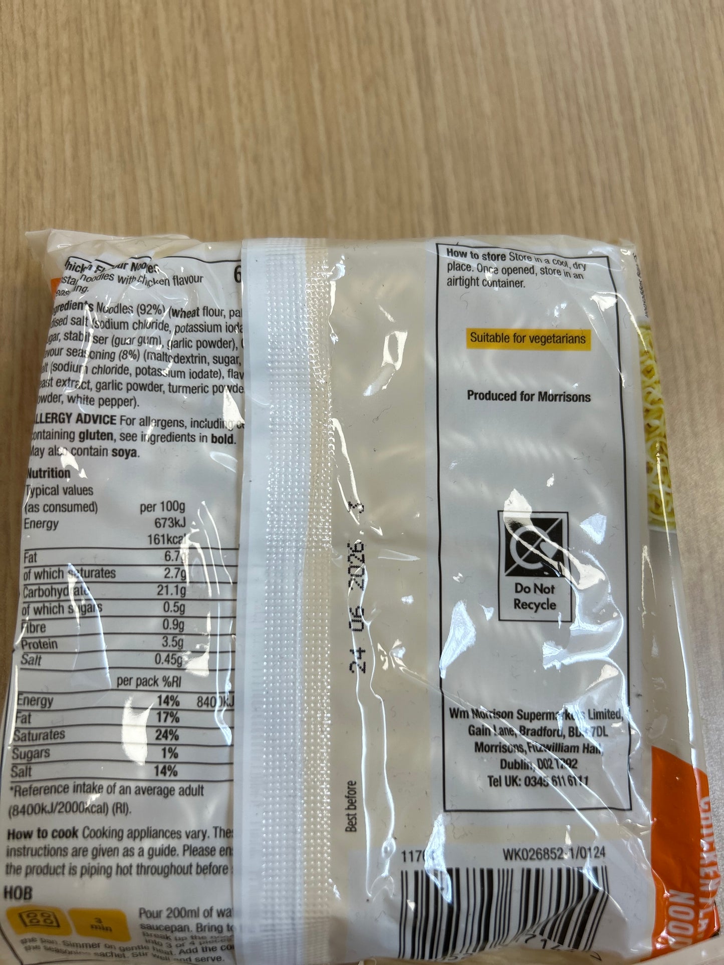 Savers Chicken Flavour Noodles 65g packs x 18
