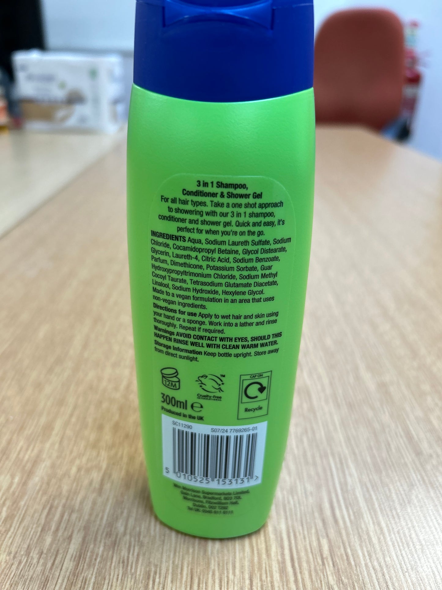 Morrisons 3 in 1 shampoo Conditioner & Shower Gel 3