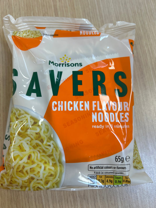 Savers Chicken Flavour Noodles 65g packs x 18