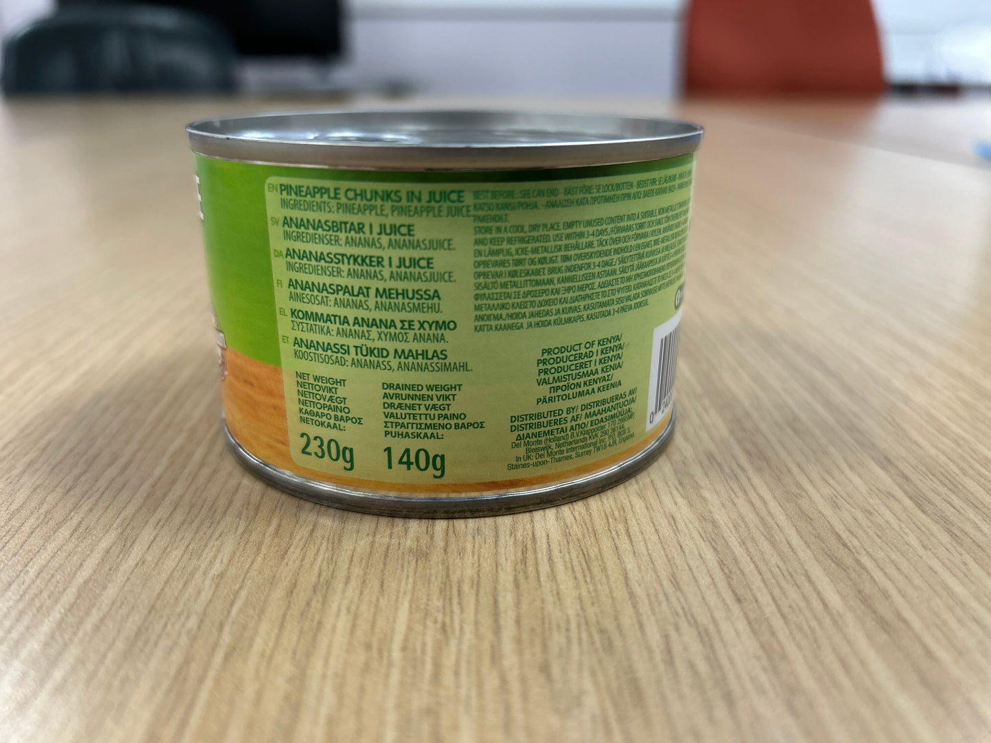 Del monte Pineapple Chunks in juice 230g