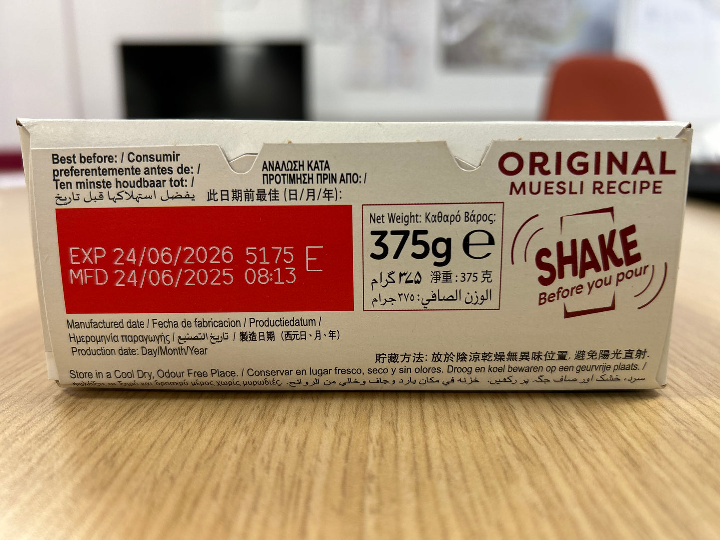 Alpen Original Muesli 375g (smaller size box)