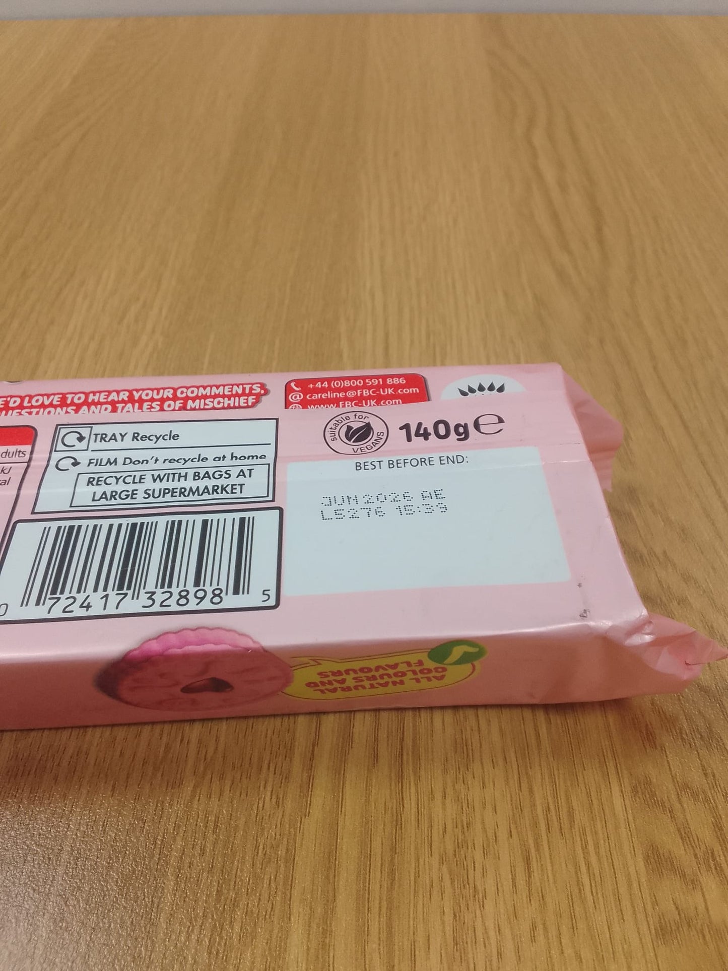 Jammie Dodgers Strawberry Flavour 140g