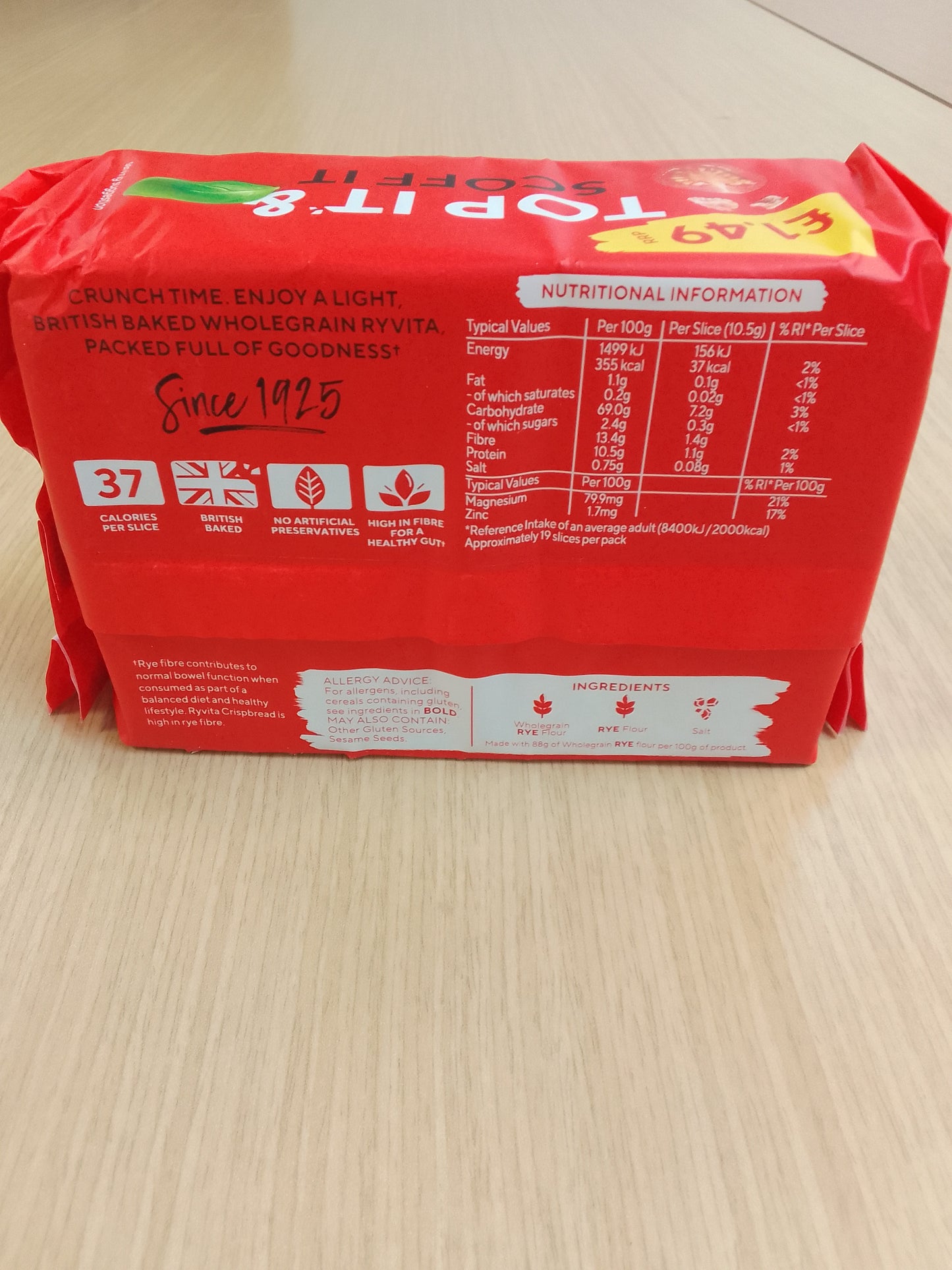 Ryvita Original Crispbread 200g