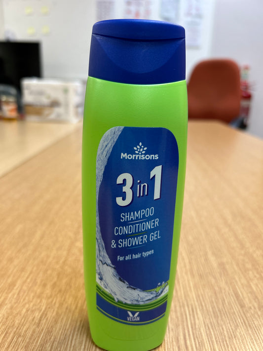 Morrisons 3 in 1 shampoo Conditioner & Shower Gel 3