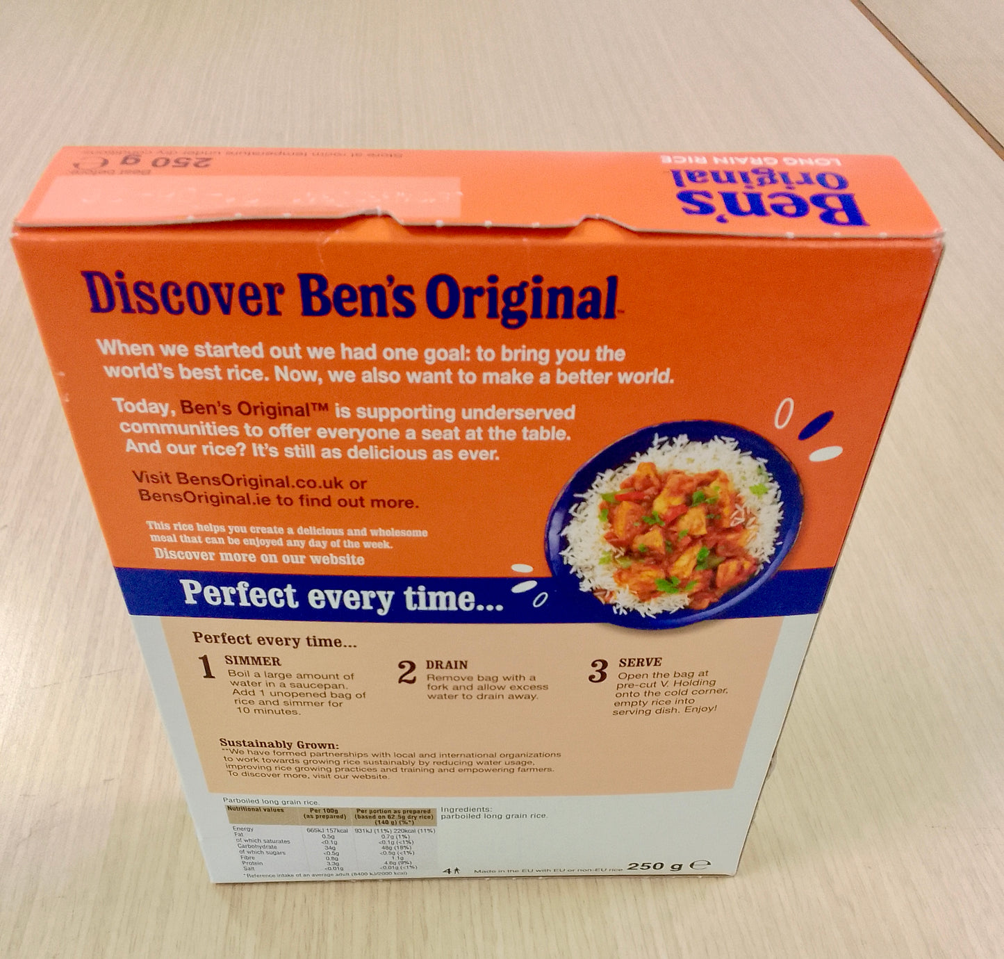 Uncle Bens Long grain rice (boil in the bag 2 x 25g)