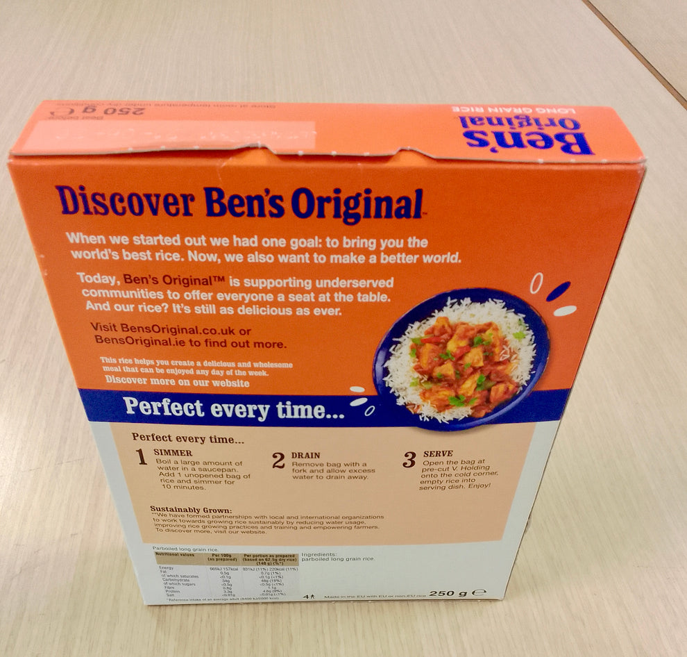 Uncle Bens Long grain rice (boil in the bag 2 x 25g) – Essex Affordable ...