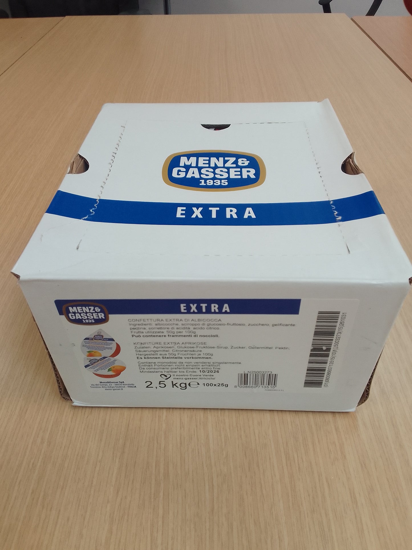 Menz and Gasser Portioned Apricot Extra Premium Quality (100 x 20g)